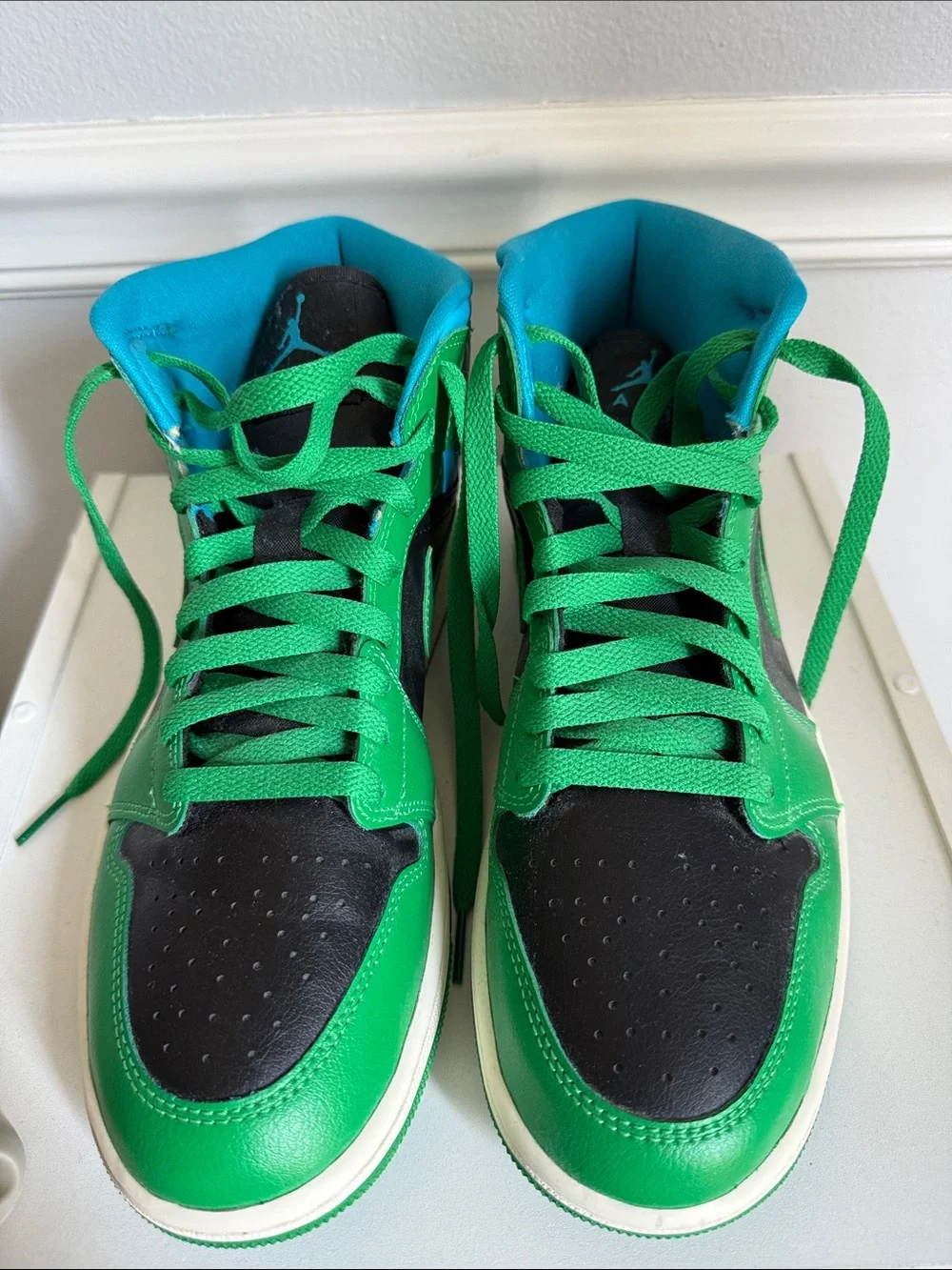 Nike Air Jordan 1 Mid Green Black Teal